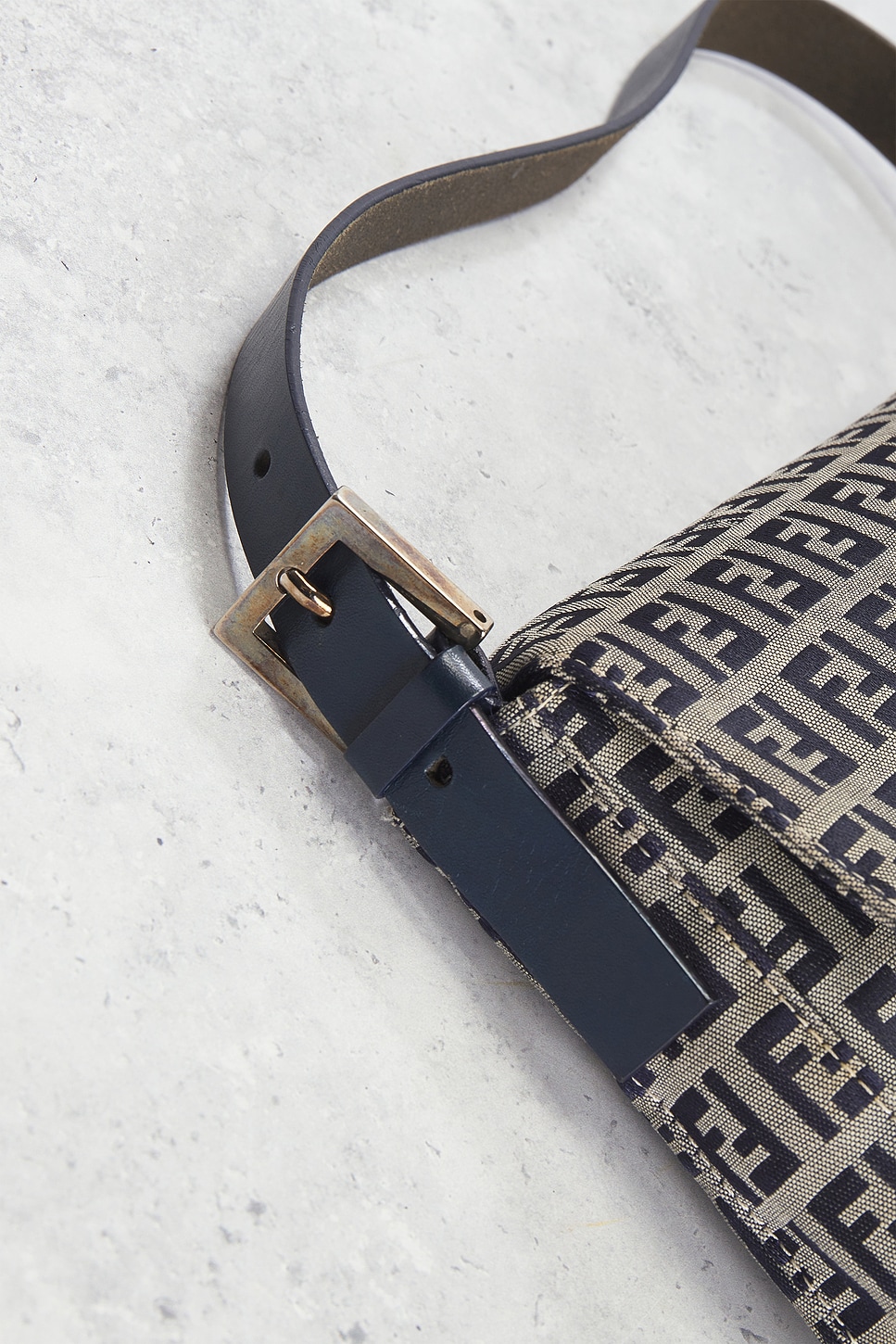 FWRD Renew Fendi Zucchino Baguette Shoulder Bag | Thumbnail 8
