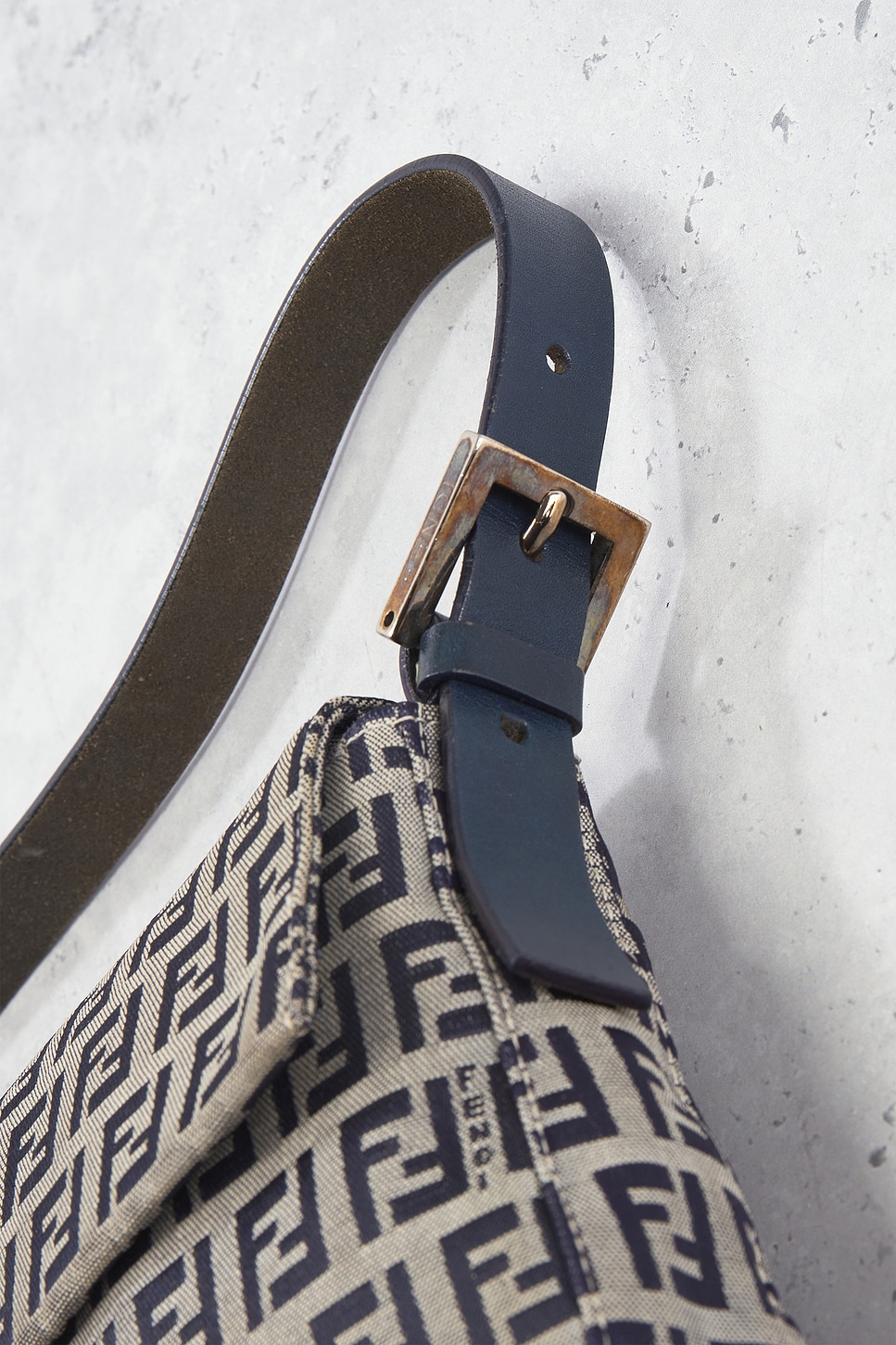 FWRD Renew Fendi Zucchino Baguette Shoulder Bag | Thumbnail 9