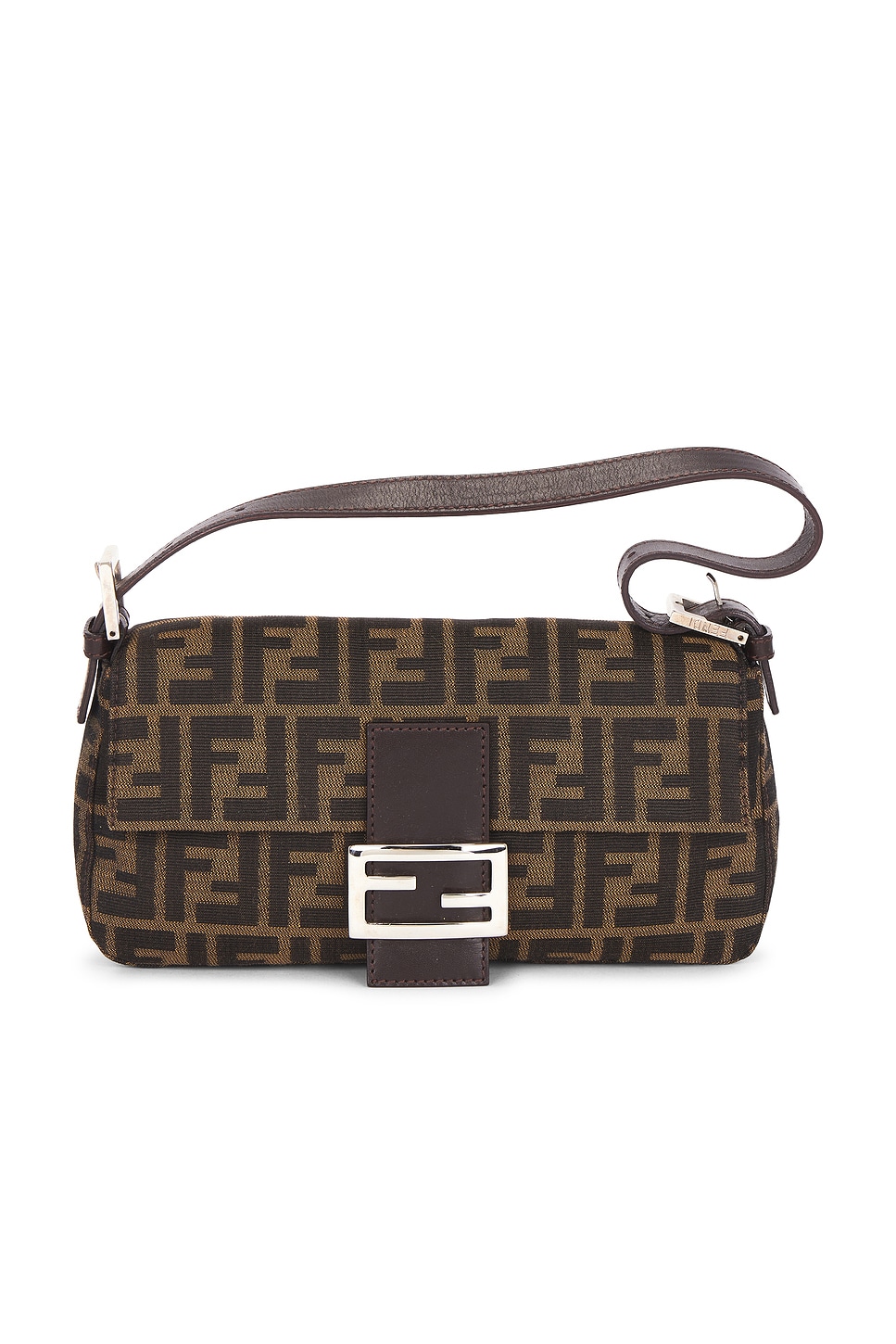 FWRD Renew Fendi Zucca Baguette Shoulder Bag
