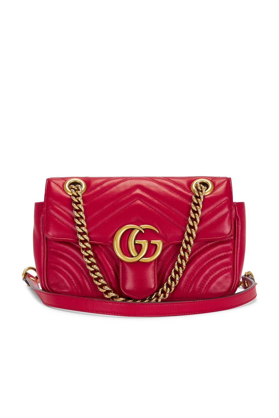 Gucci Mini GG Marmont Shoulder Bag in Red