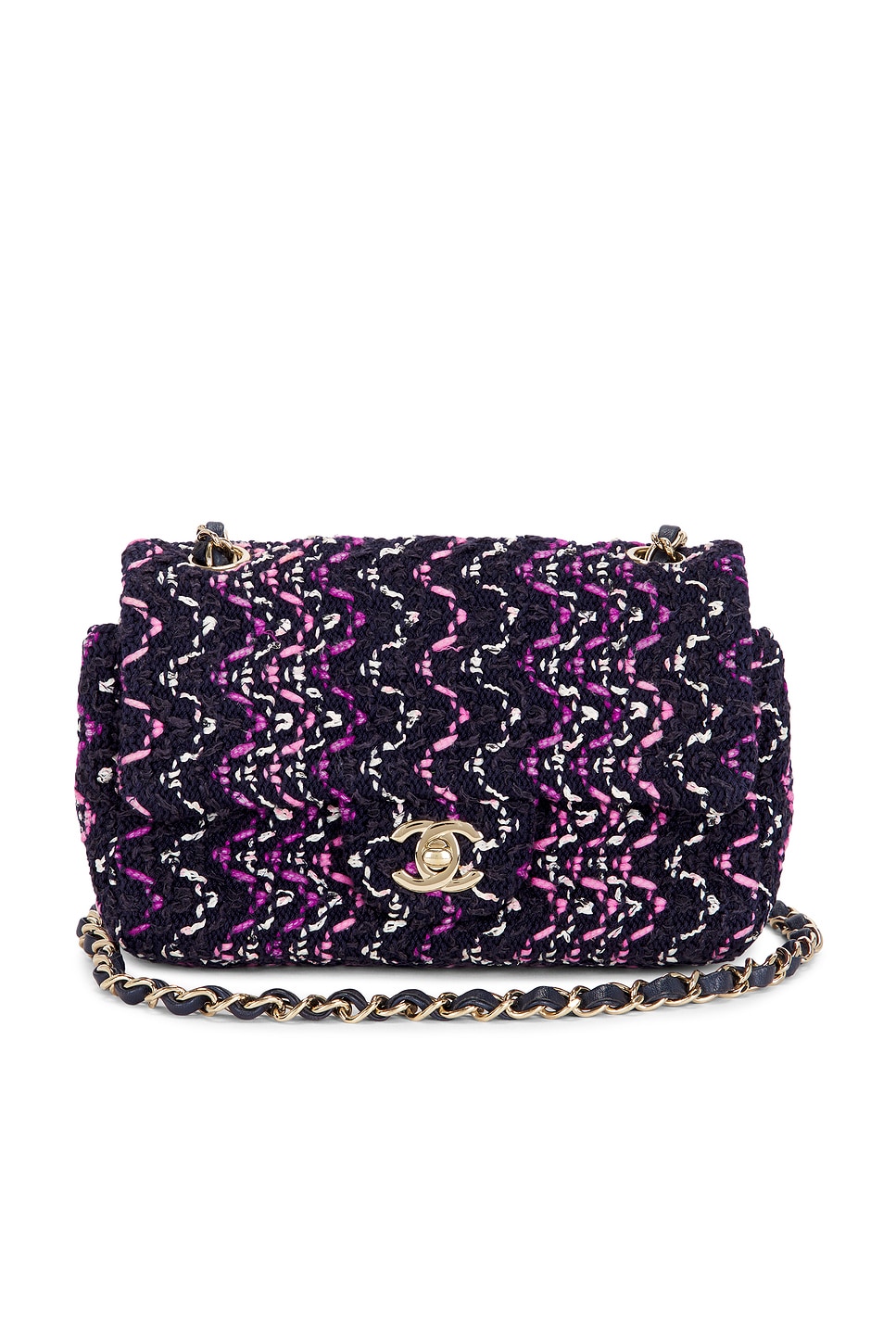 Chanel Tweed Mini Flap Bag in Navy