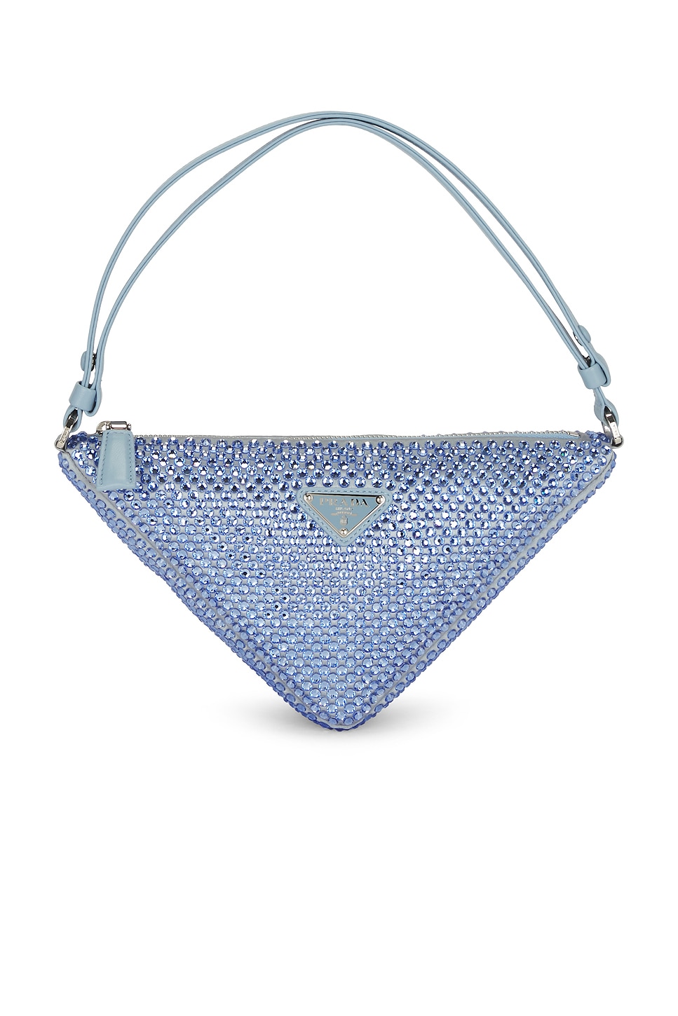 Prada Prada Satin Crystal Triangle Pouch