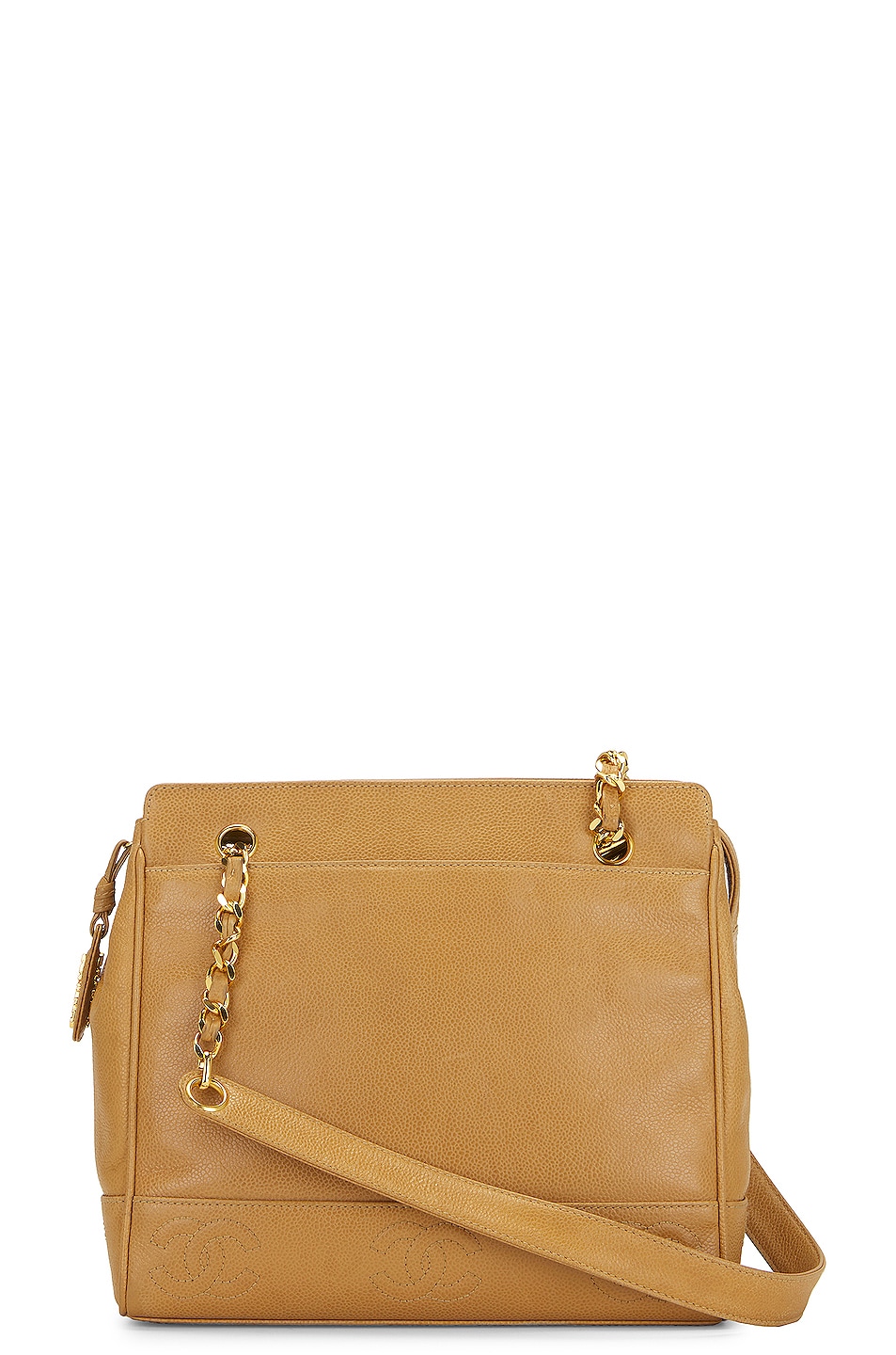 Caviar Vintage Triple CC Tote Bag in Beige