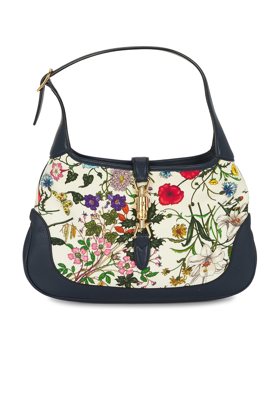 Gucci Jackie Flora Hobo Bag in Beige