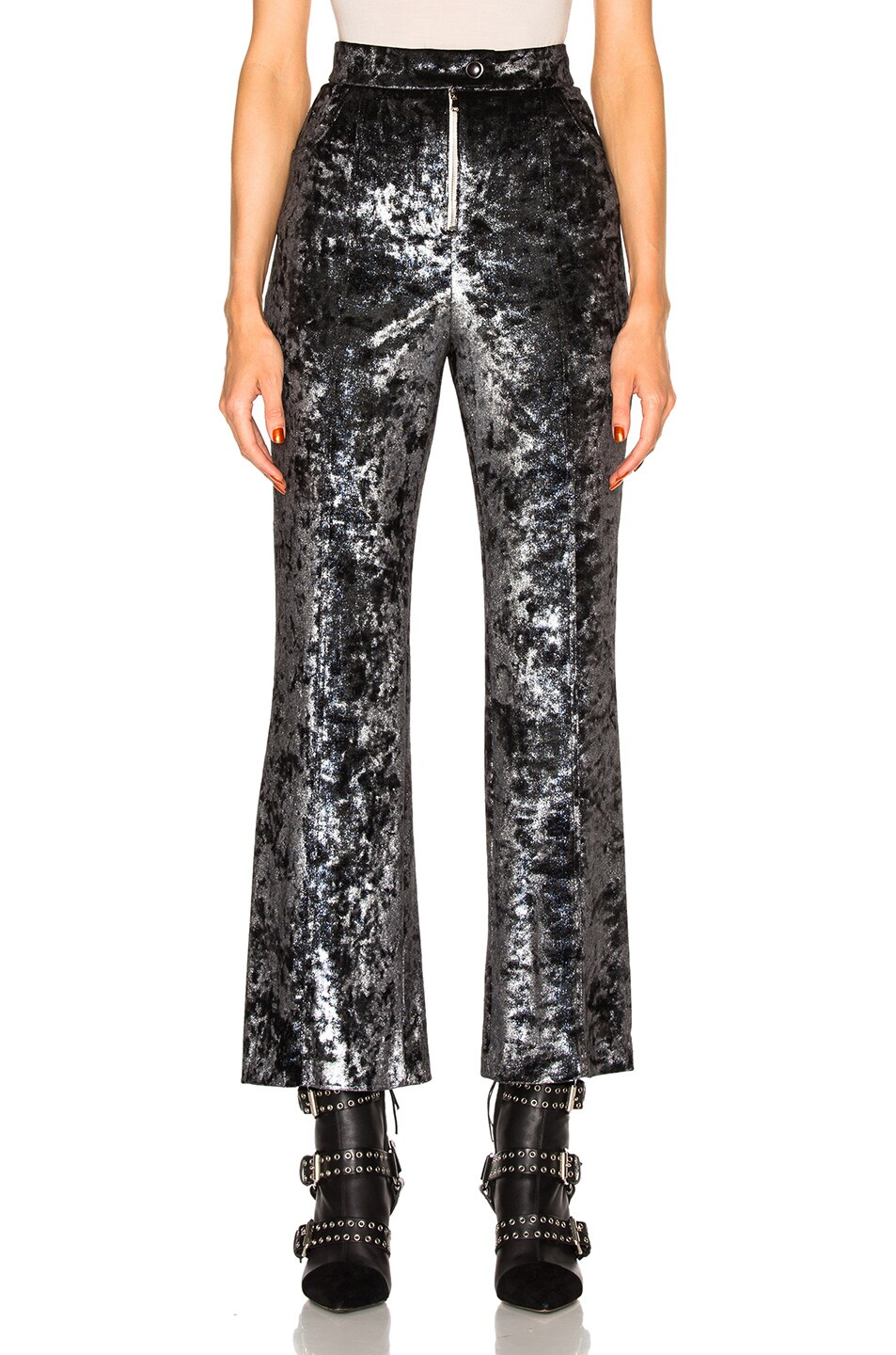 Image 1 of Frankie Flare Pants in Silver