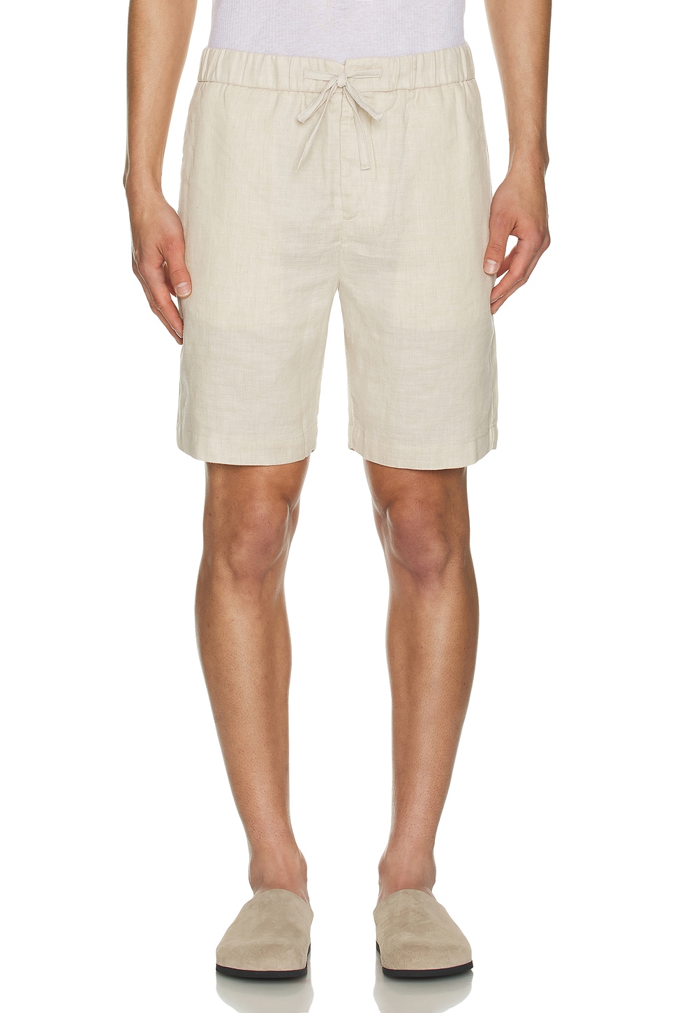 Image 1 of Frescobol Carioca Felipe Linen Shorts in Sand
