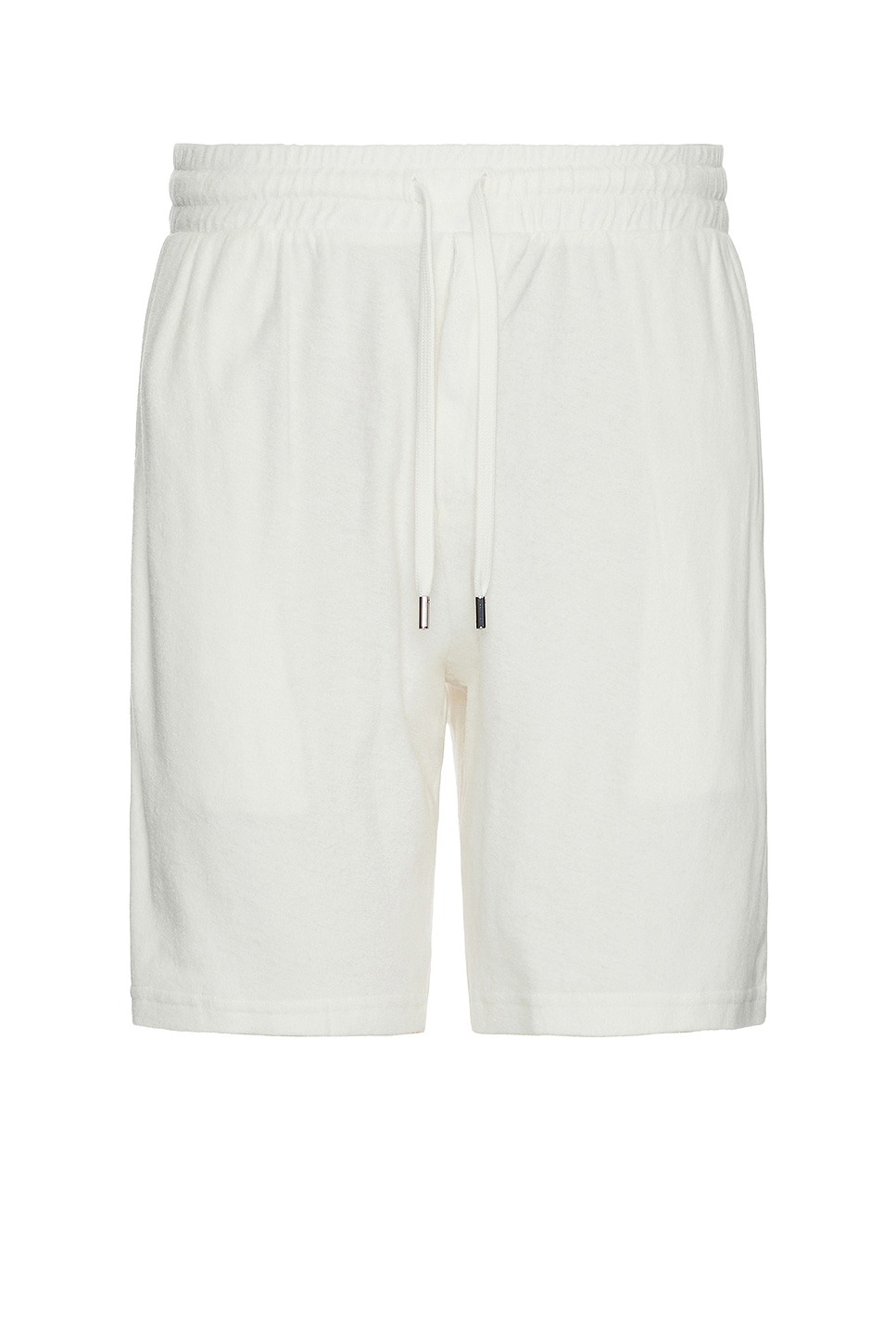 Augusto Terry Cotton Blend Shorts in Ivory