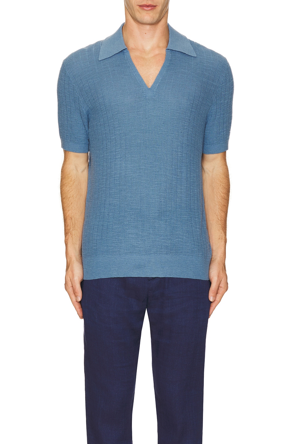 Image 1 of Frescobol Carioca Joaquim Polo in Denim Blue