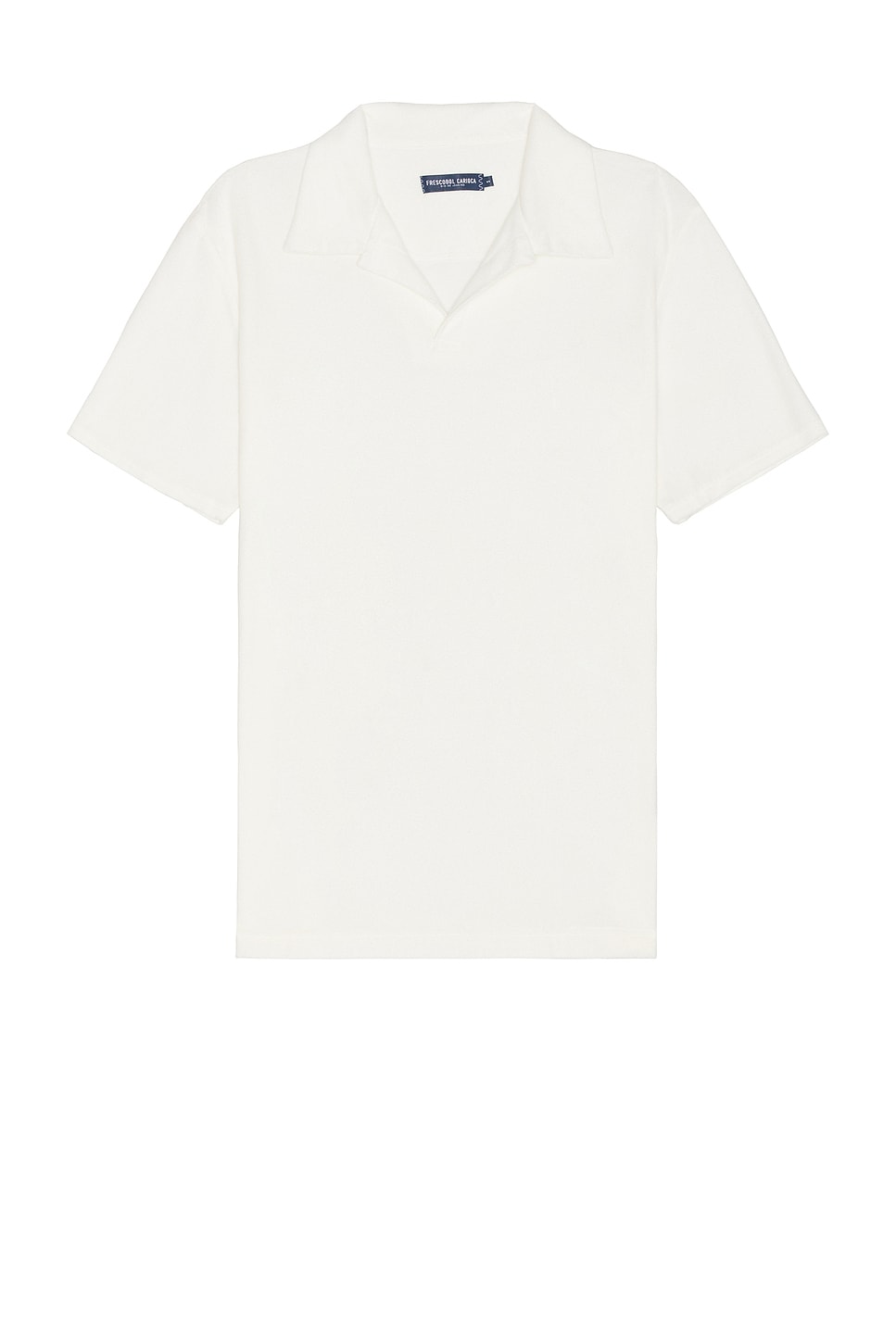 Image 1 of Frescobol Carioca Faustino Terry Cotton Blend Short Sleeve Polo in Ivory