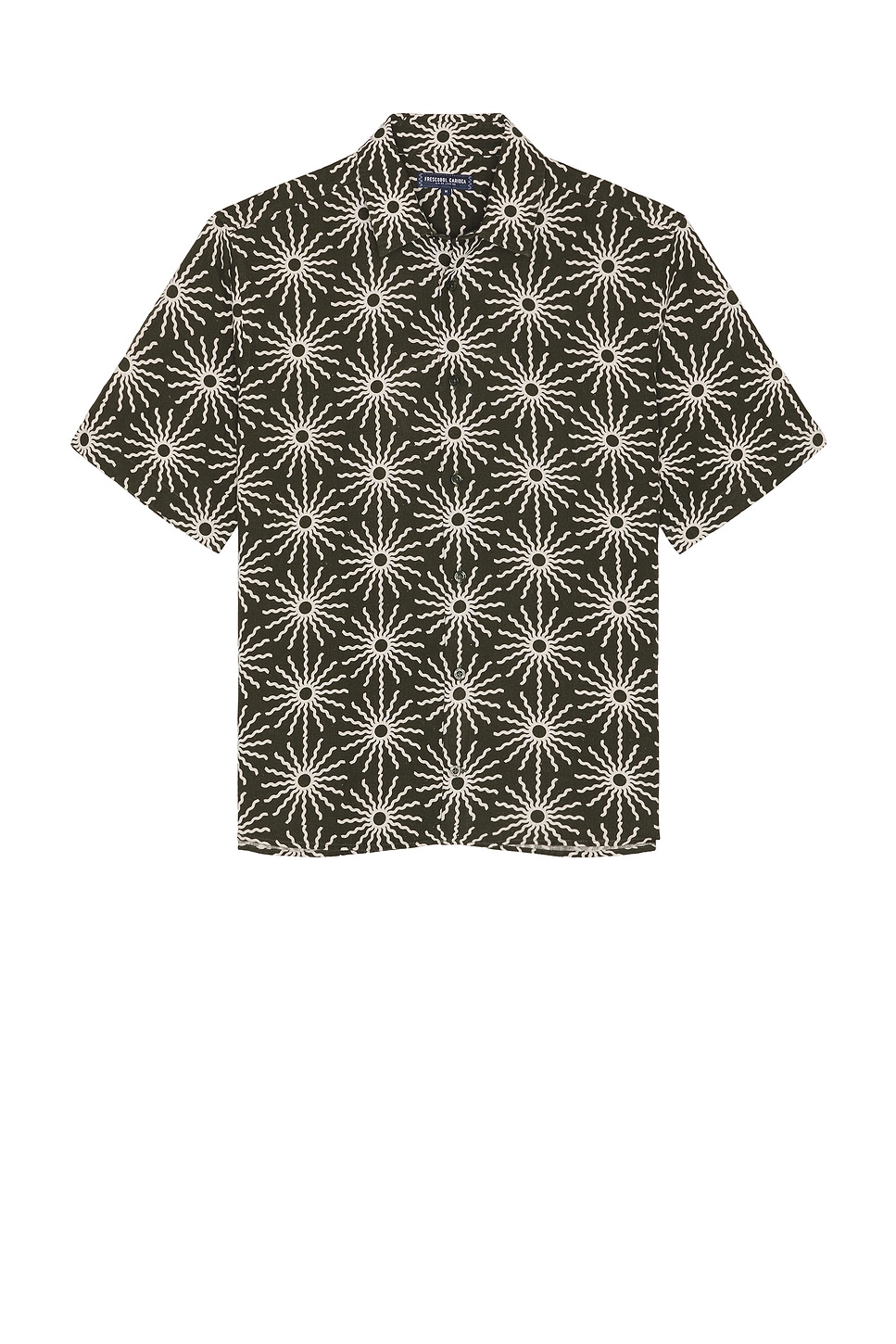 Image 1 of Frescobol Carioca Castro Linen Copa Sol Printed Shirt in Seawood