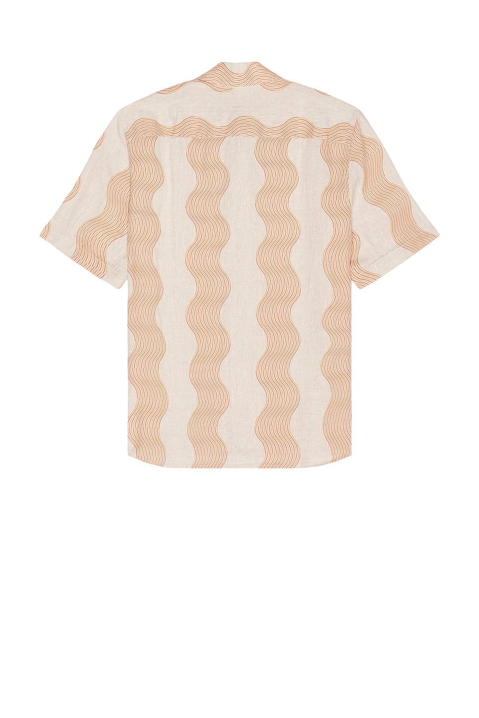 Frescobol Carioca Castro Duo Cabana Stripe Short Sleeve Shirt In Neutral