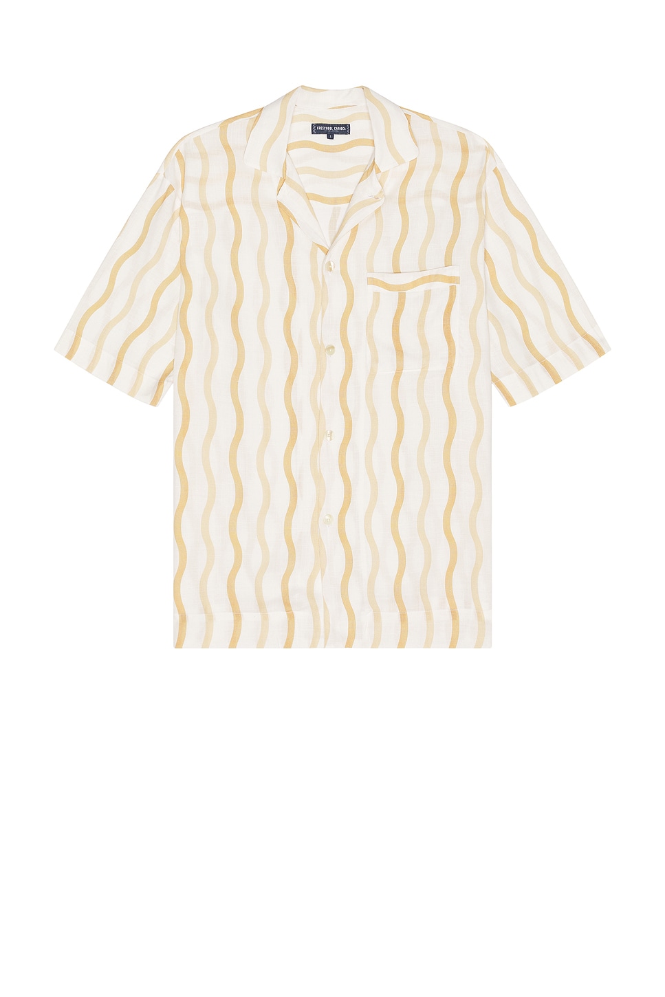 Frescobol Carioca Cassio Pyjama Short Sleeve Shirt Cabana Stripe Print In White