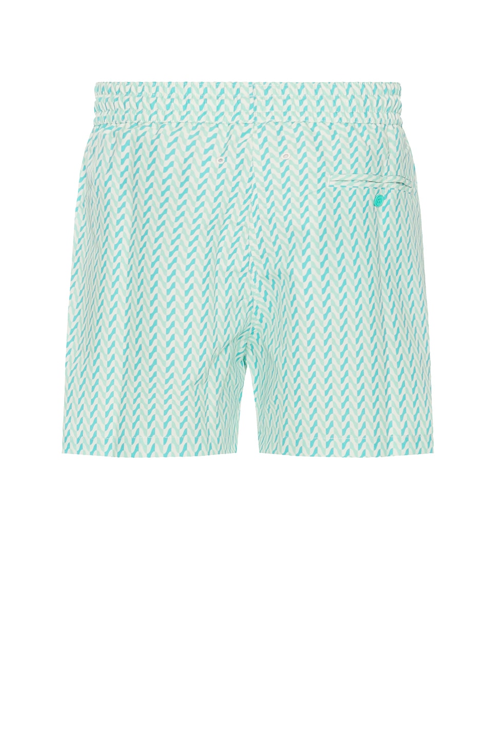 Shop Frescobol Carioca Sport Copacabana Herringbone Swim Short In White Sand & Club Green