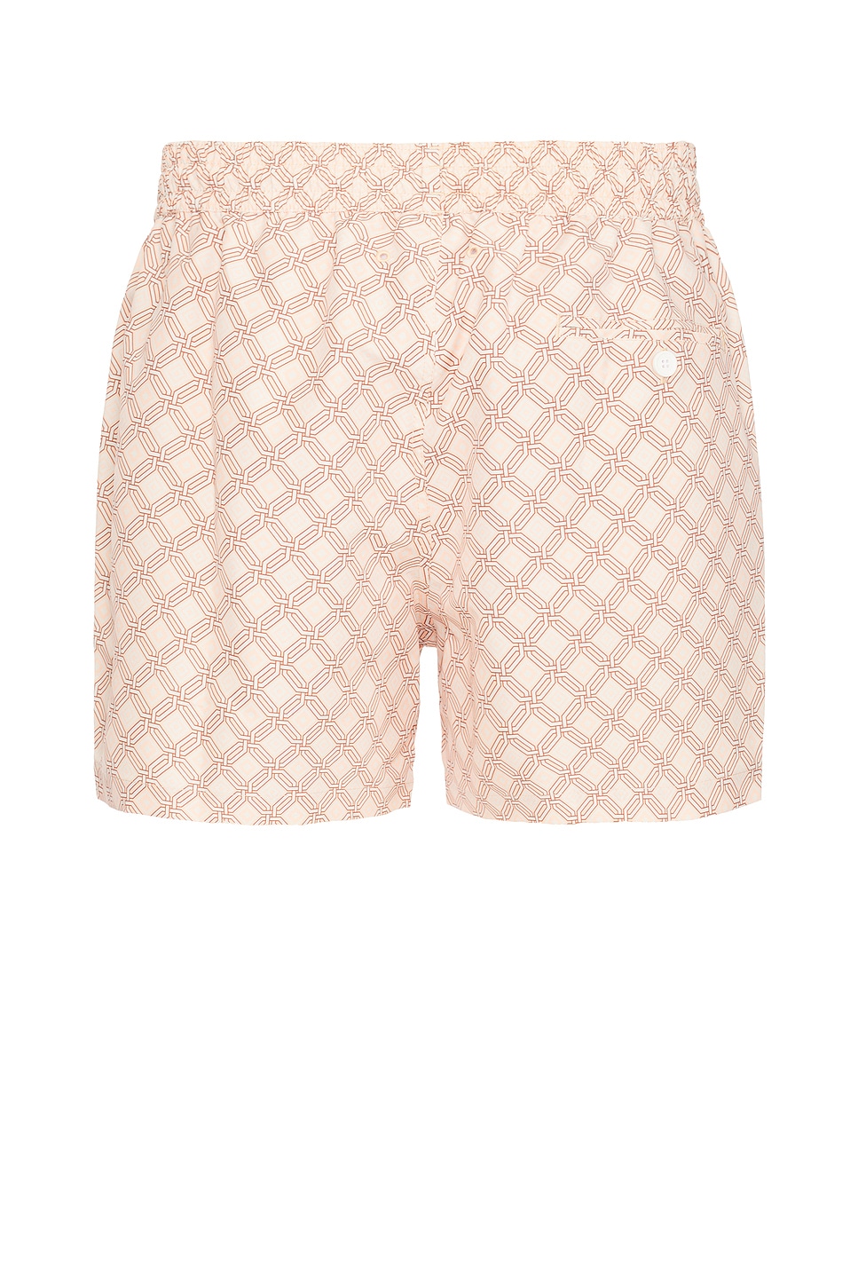 Shop Frescobol Carioca Sport Angra Trelica Swimshort In Salmon Pink & Ecru