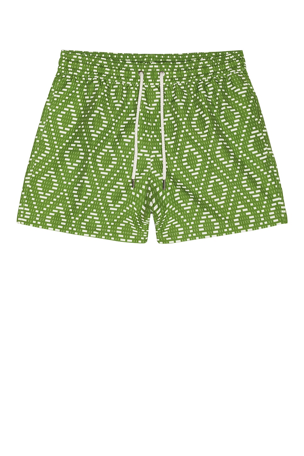 Frescobol Carioca Rio Swim Short Raffia Angra Print In Green