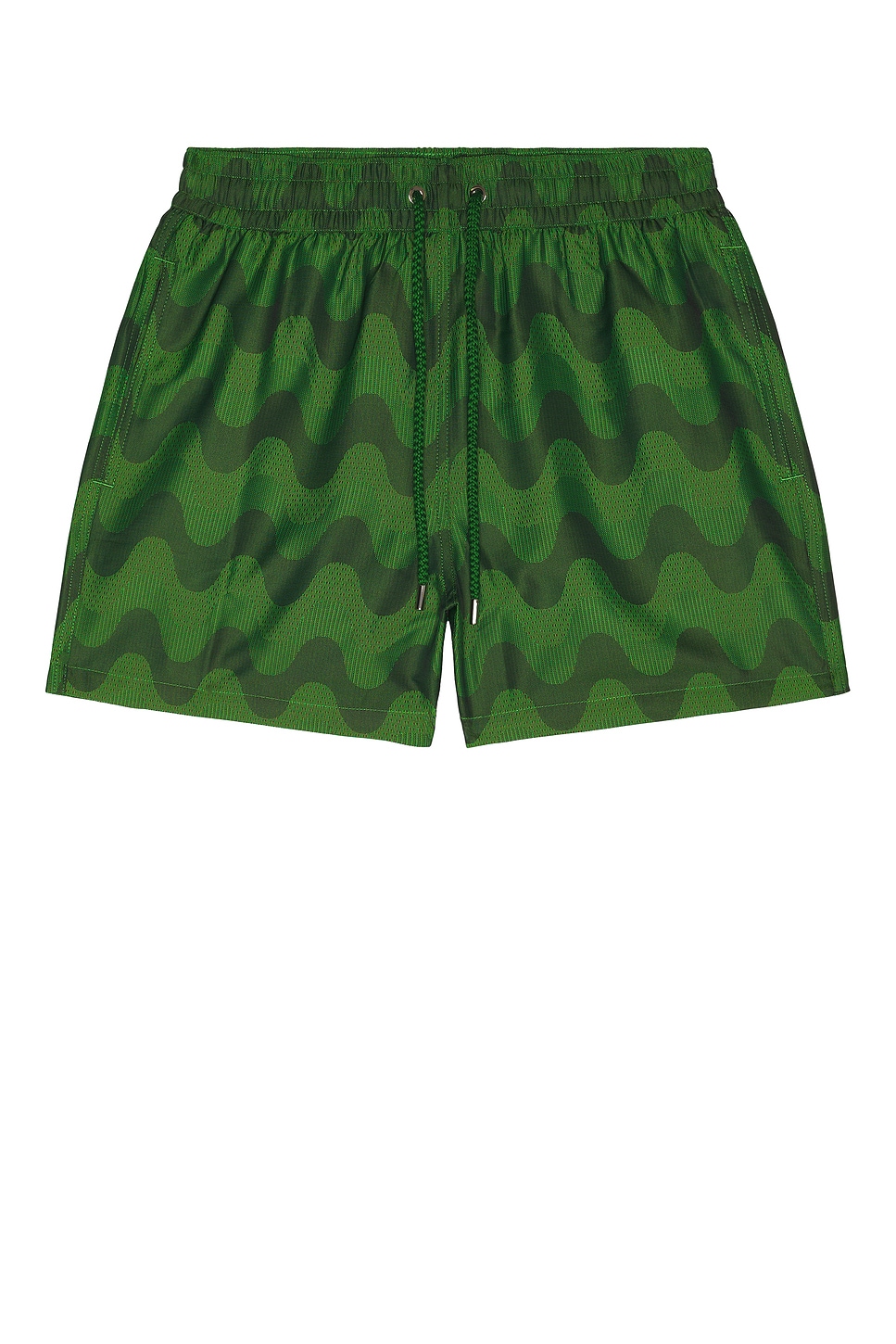 Frescobol Carioca Rio Swim Short Raffia Copa Jacquard Print In Green