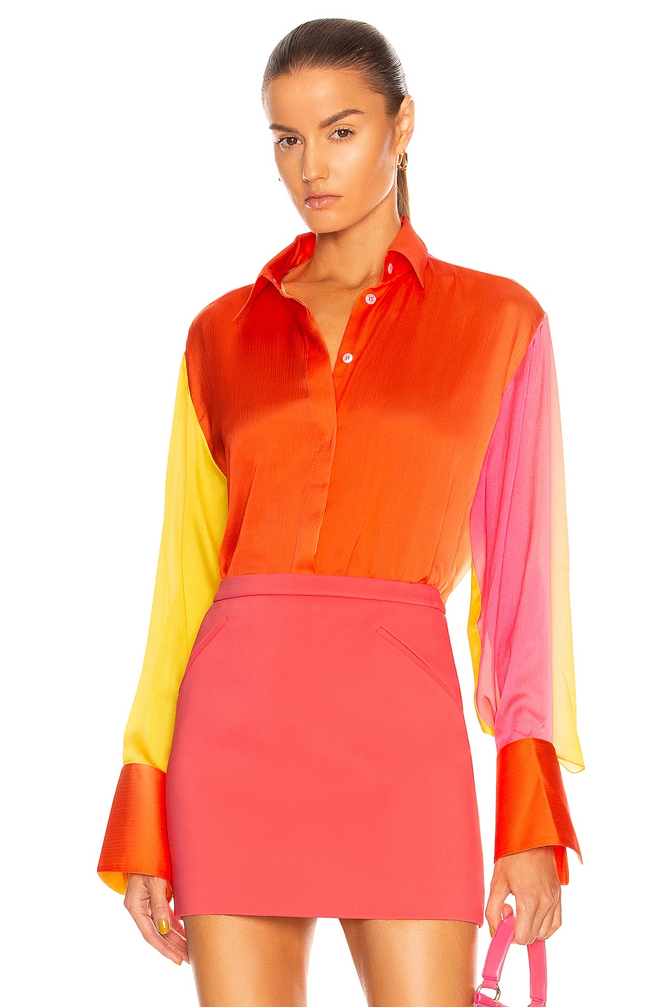 Image 1 of Fe Noel Golden Hour Button Up Top in Multicolor