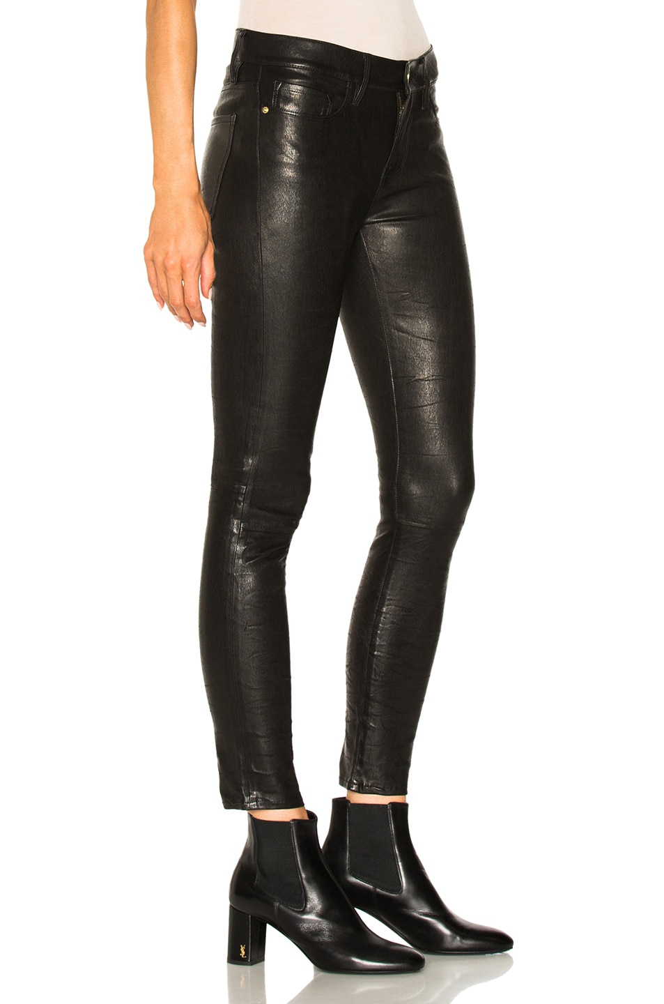 frame le skinny leather pants