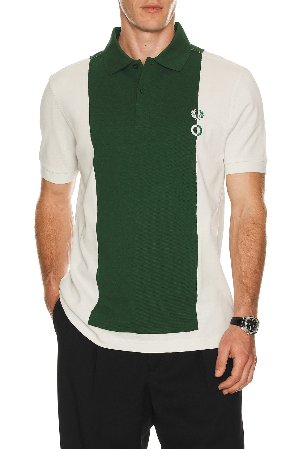 Image 1 of Fred Perry x Craig Green Color Block Polo in Industrial Green