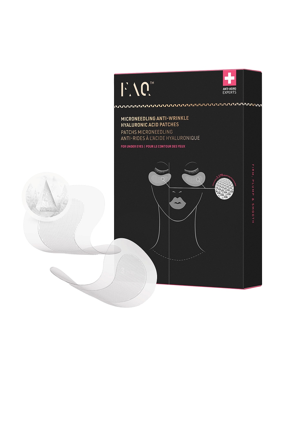 FAQ Microneedling Anti-wrinkle Hyaluronic Acid Patches For Under Eyes 3 Pack in Beauty: NA