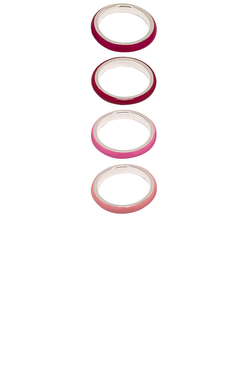 Set of 4 Ombre Enamel Rings - Thumbnail 3