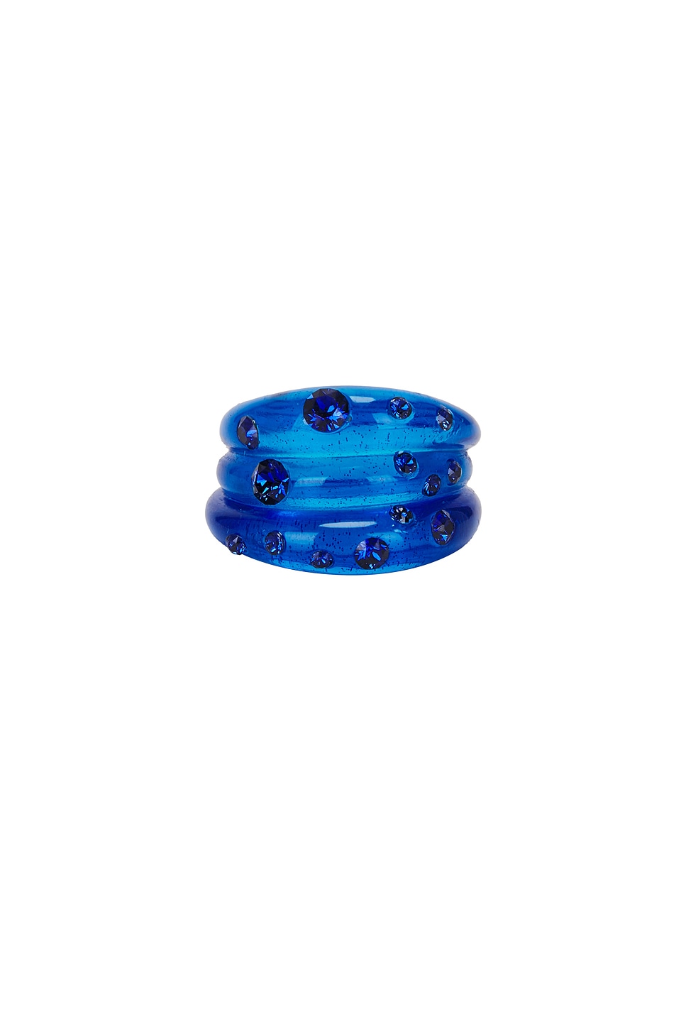 Image 1 of FRY POWERS Sun Powers Resin Crystal Ring in Cobalt