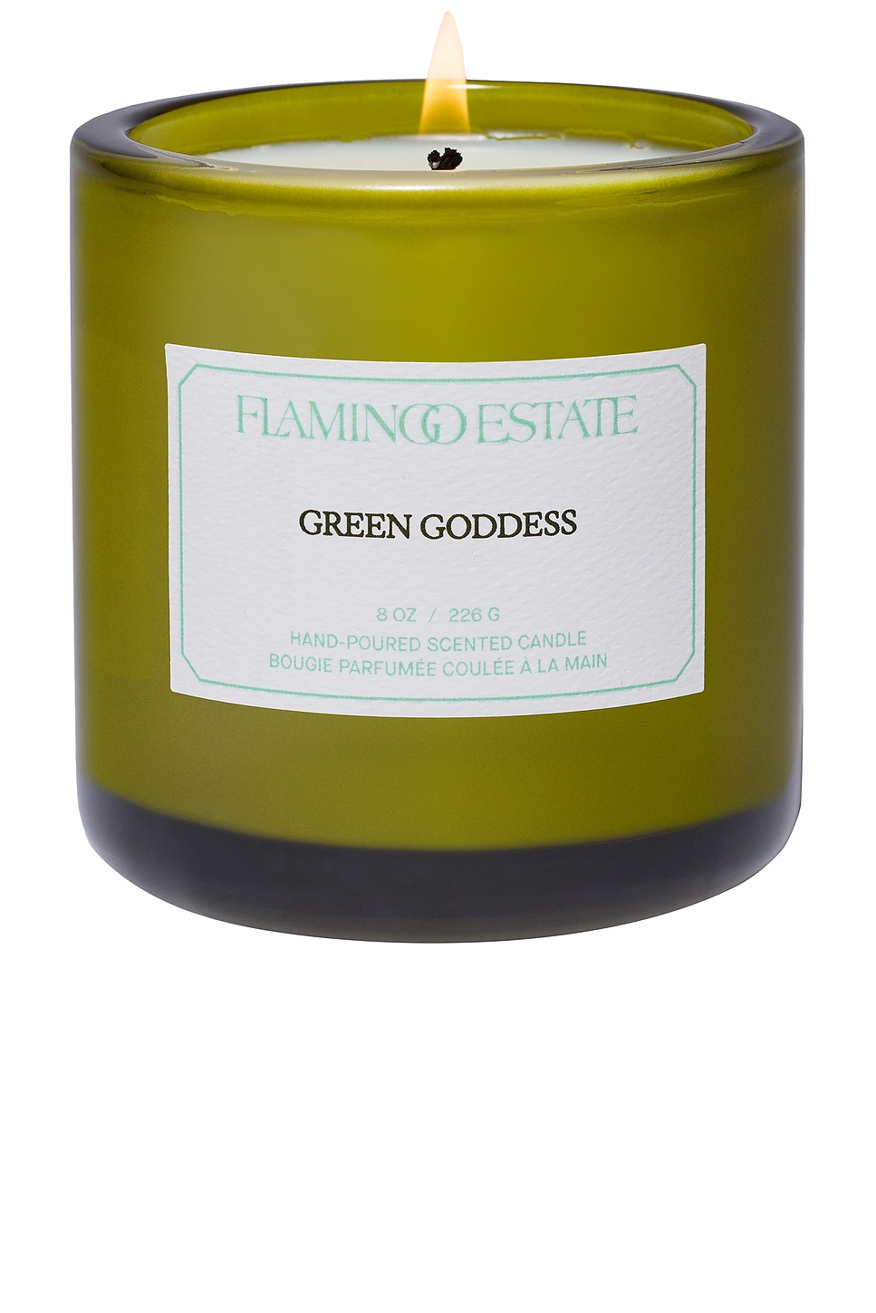 Flamingo Estate Green Goddess Candle In Green