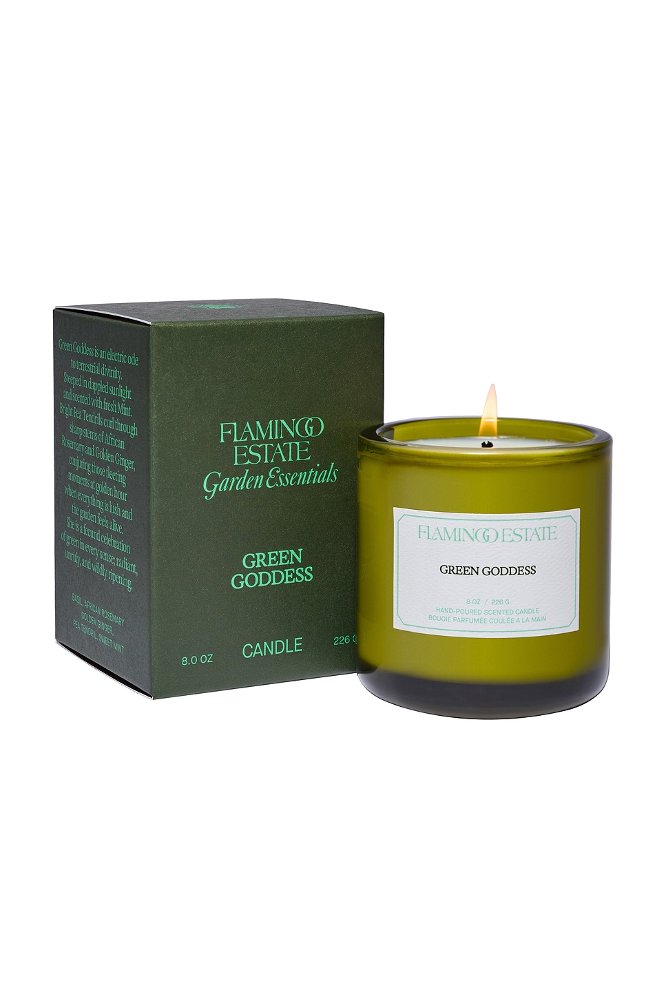 Flamingo Estate Green Goddess Candle In Green