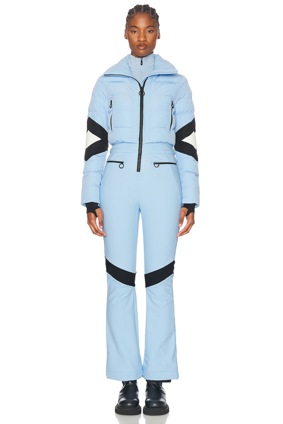 Image 1 of Fusalp Clarisse Ski Suit in Oxygen, Noir & Neige