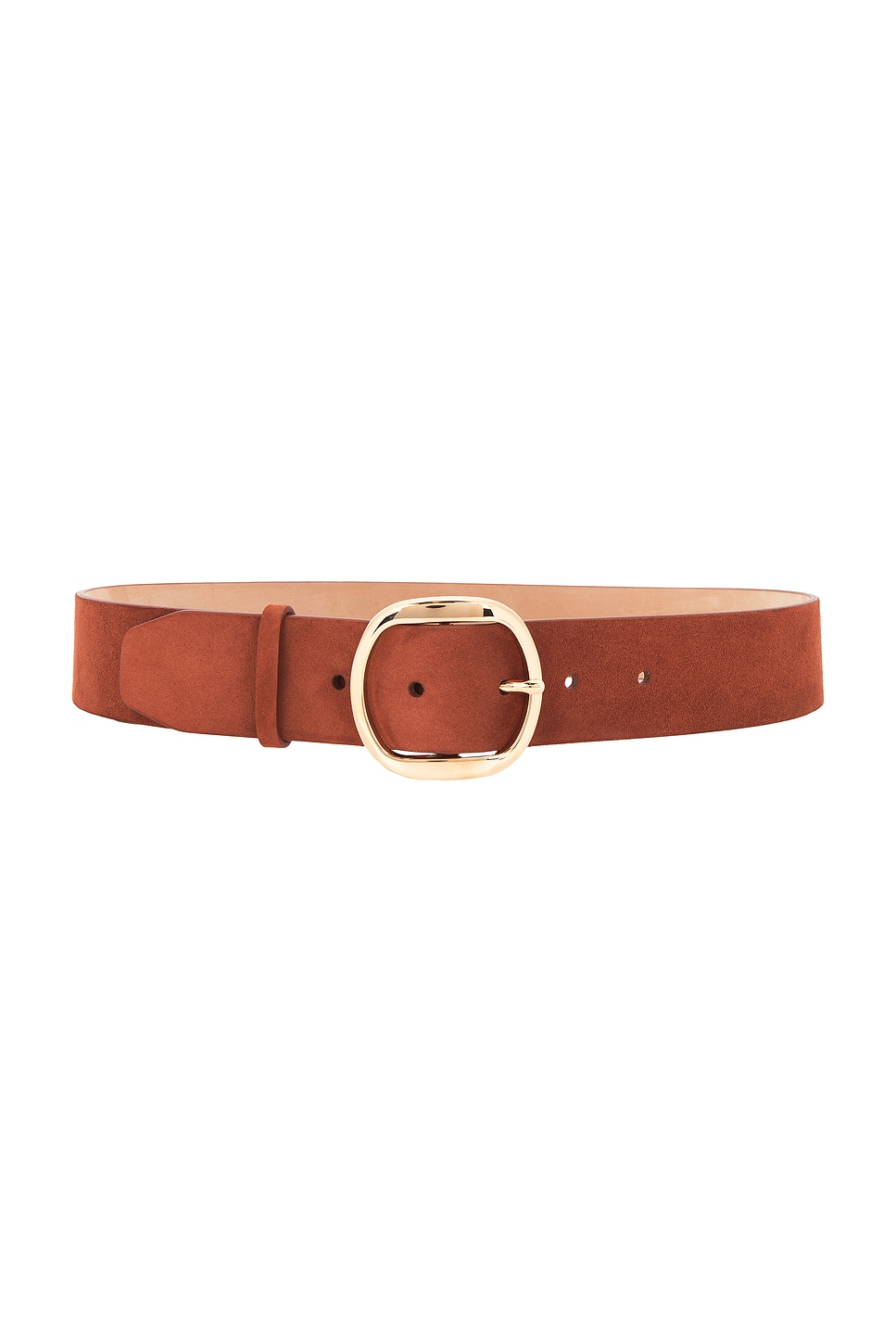 Gabriela Hearst Elster Buckle Belt In Burnt Sienna Suede In Brown