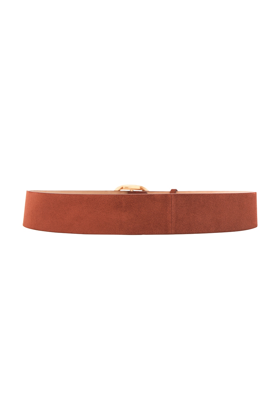 Gabriela Hearst Elster Buckle Belt In Burnt Sienna Suede In Brown