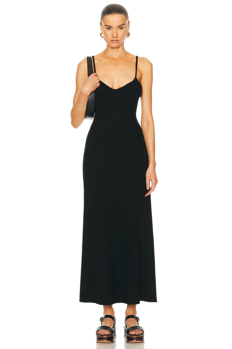Image 1 of Gabriela Hearst Lightweight Cashmere Dress in Black