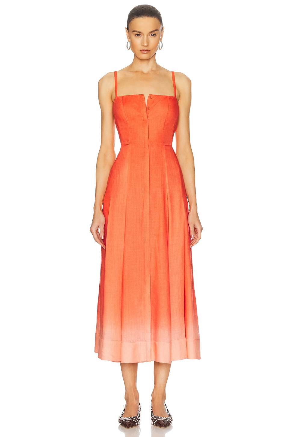 Gabriela Hearst Womens Spice Magritte Pleated Cashmere And Silk-blend Maxi Dress In Spice