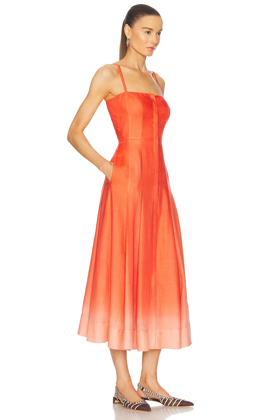 Gabriela Hearst Womens Spice Magritte Pleated Cashmere And Silk-blend Maxi Dress In Spice