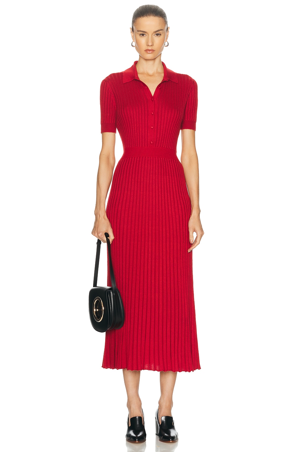 Image 1 of Gabriela Hearst Amor Dress in Scarlet Red