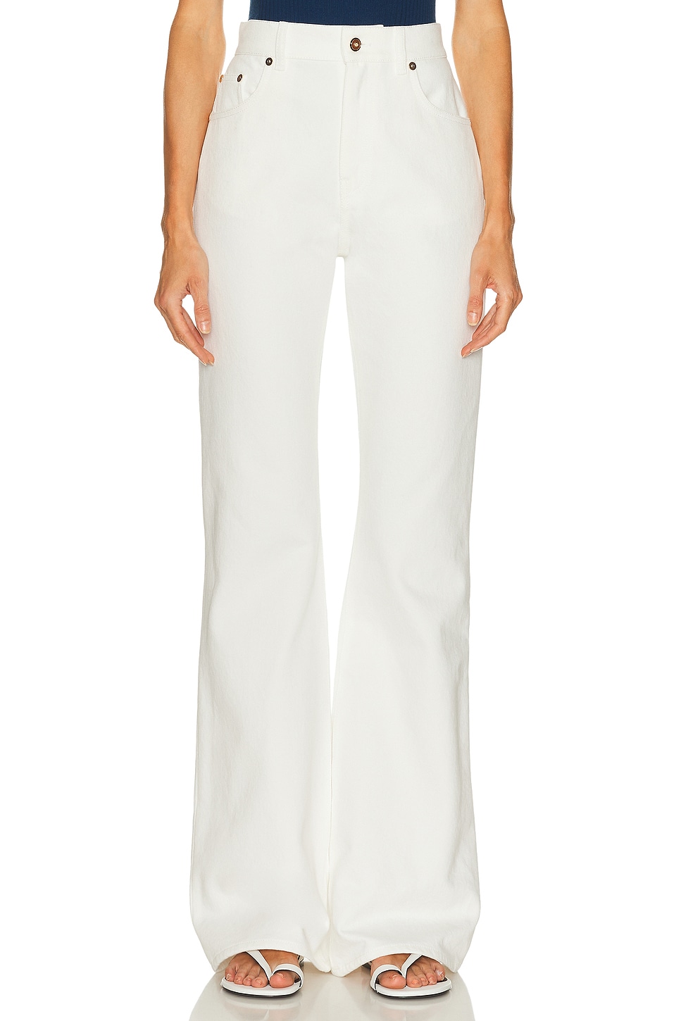 Willa Long Bootcut Leg in White