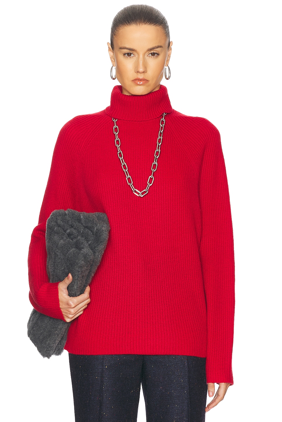 Shop Gabriela Hearst Wigman Sweater In Scarlet Red