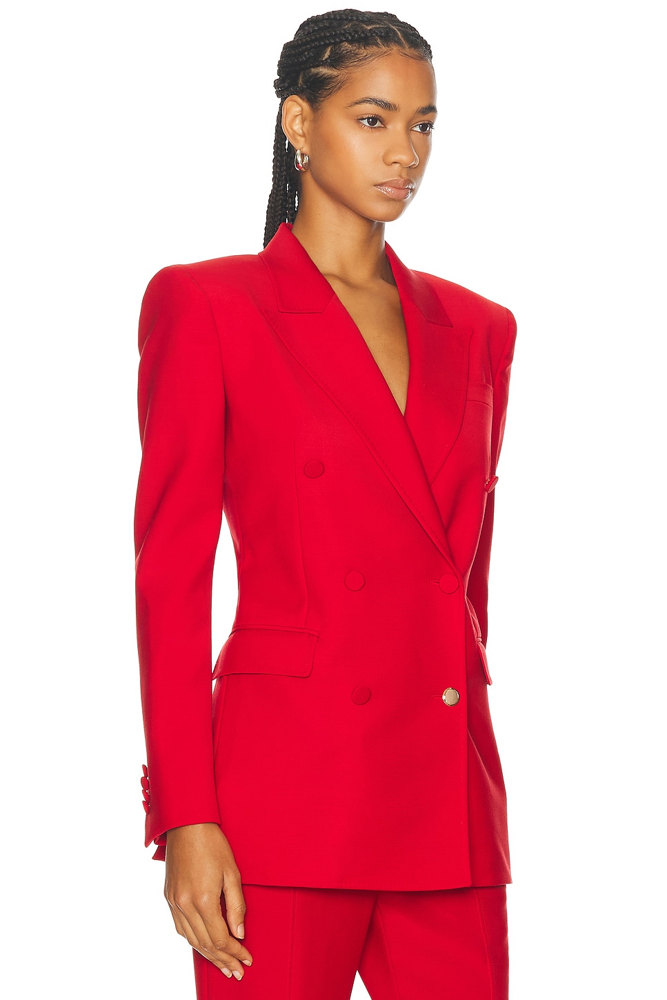 Shop Gabriela Hearst Gavin Blazer In Scarlet Red