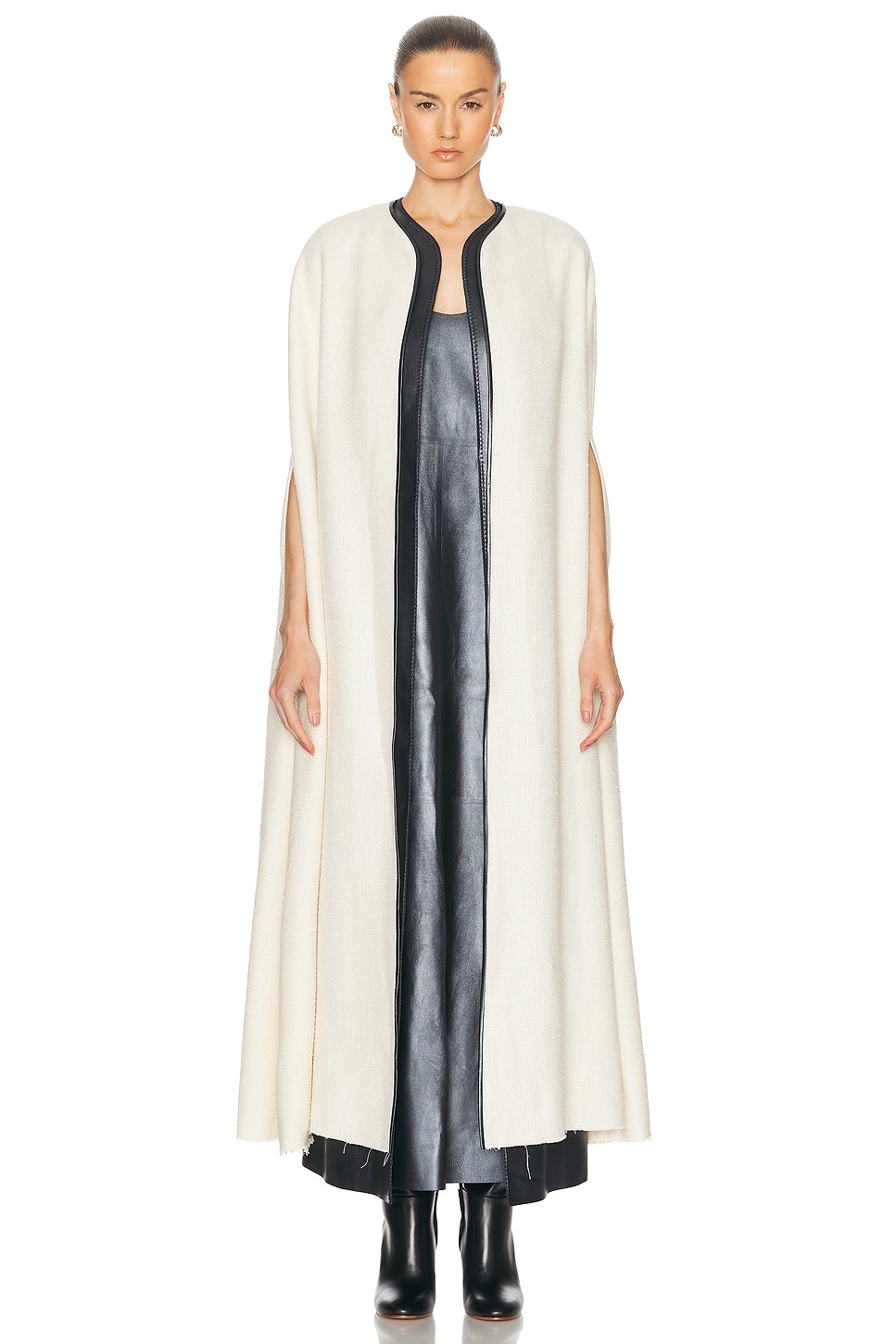 Image 1 of Gabriela Hearst Glenys Cape W/ Gilet in Ivory