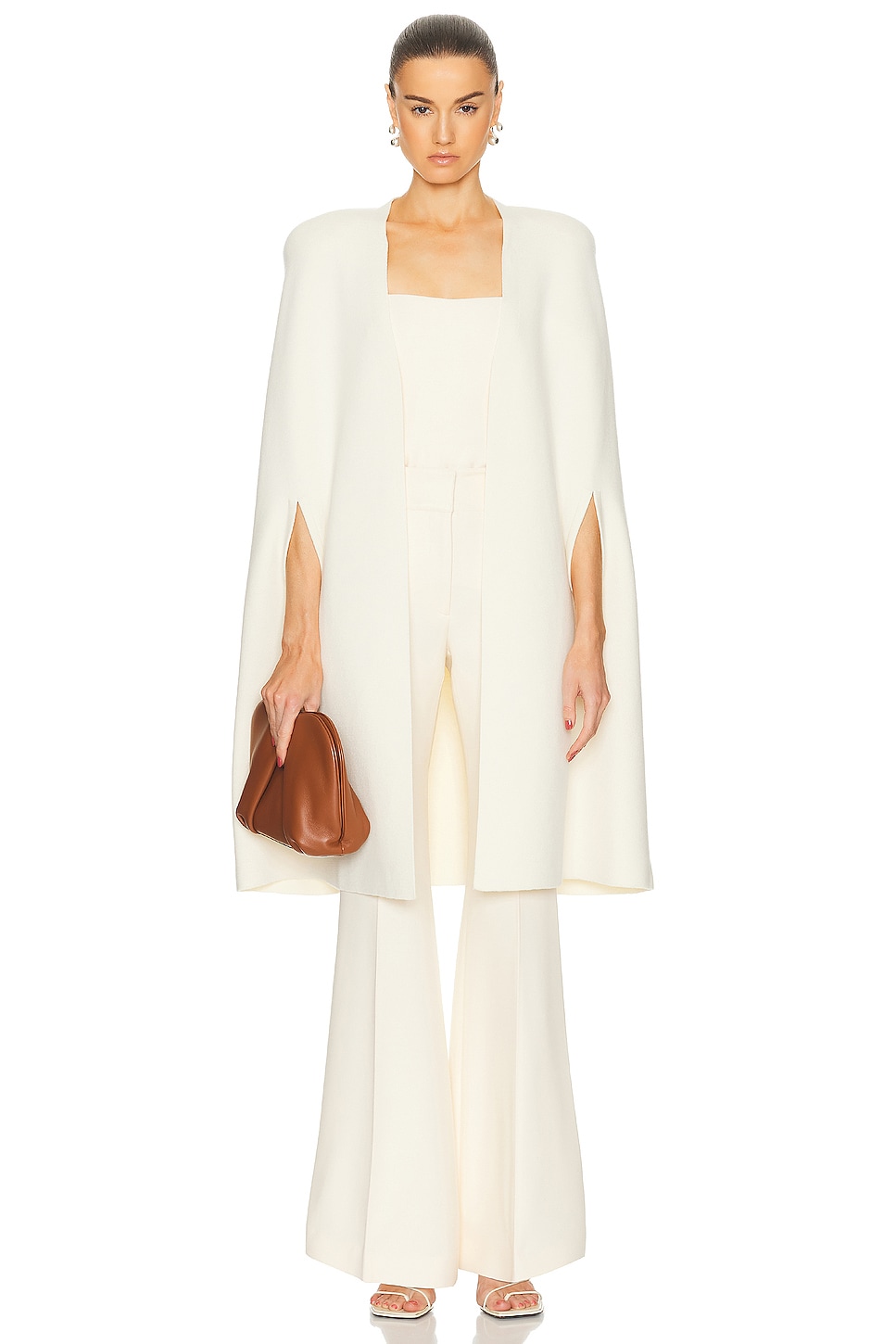 Image 1 of Gabriela Hearst Eoin Poncho in Ivory