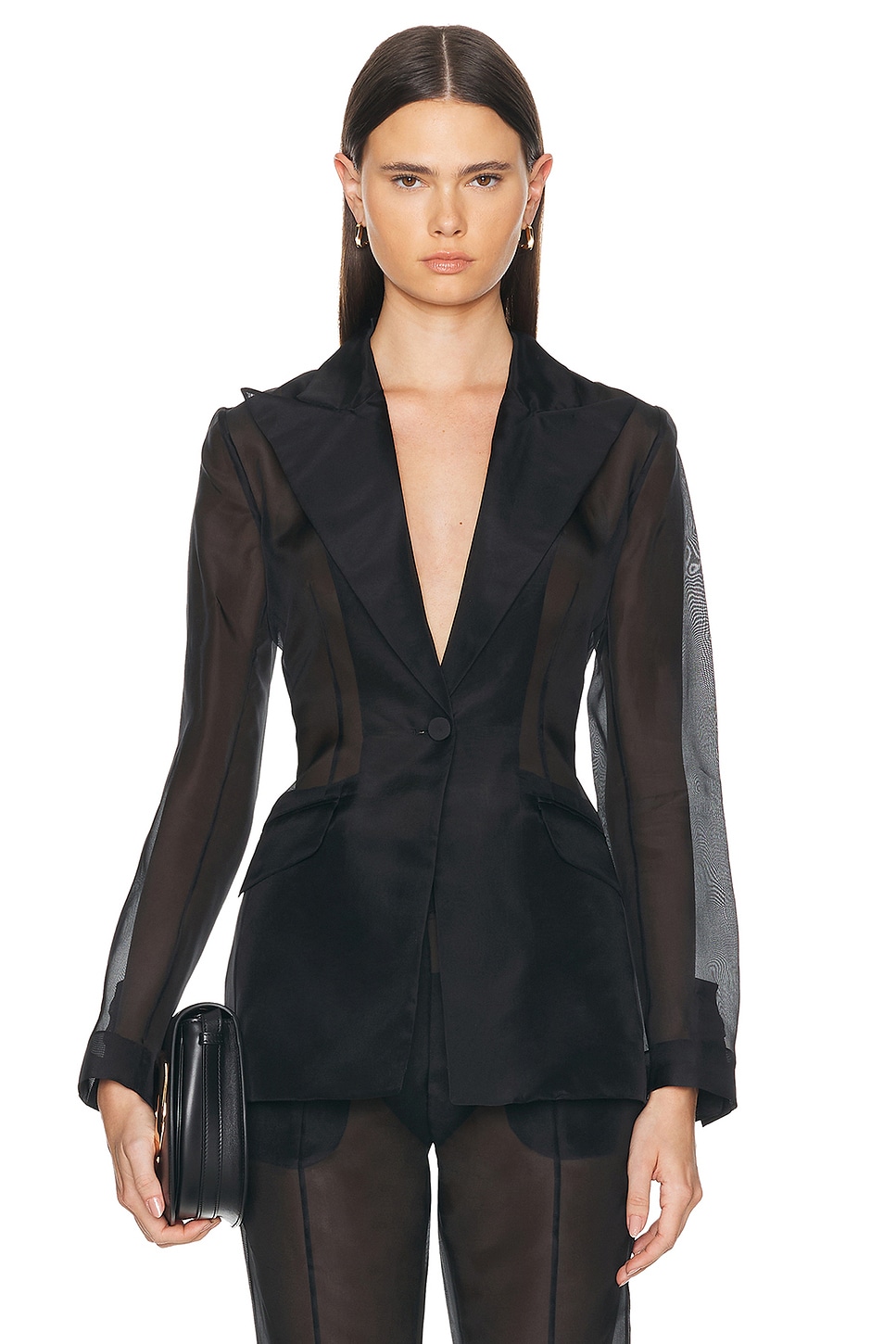 Image 1 of Gabriela Hearst Leiva Blazer in Black
