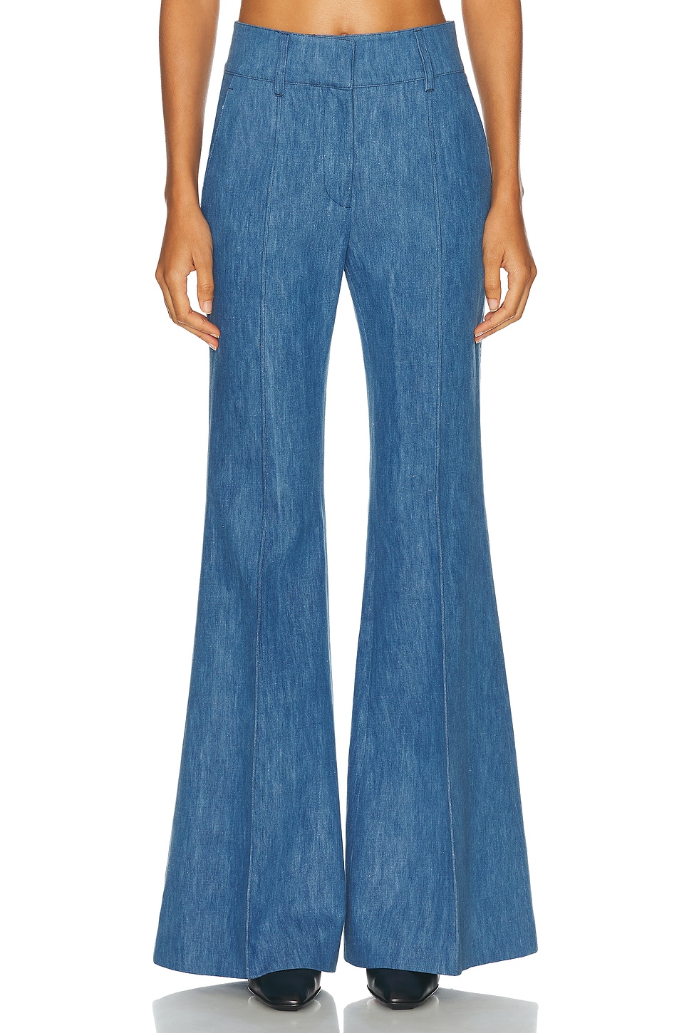 Image 1 of Gabriela Hearst Rhein Pant in Light Blue Denim