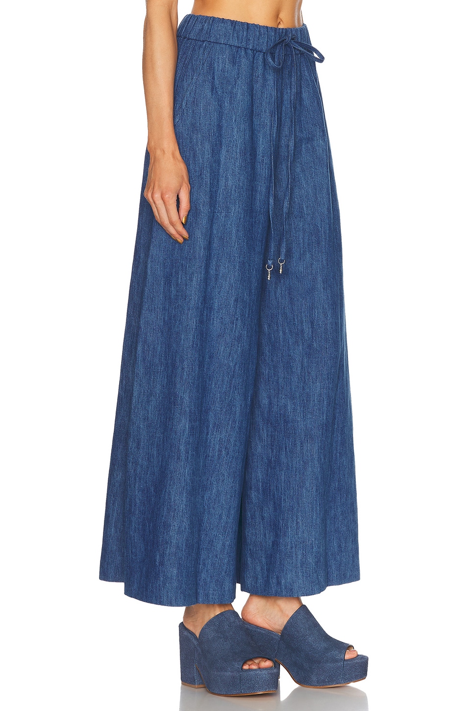 Gabriela Hearst Gelos High-rise Cotton And Linen Wide-leg Pants