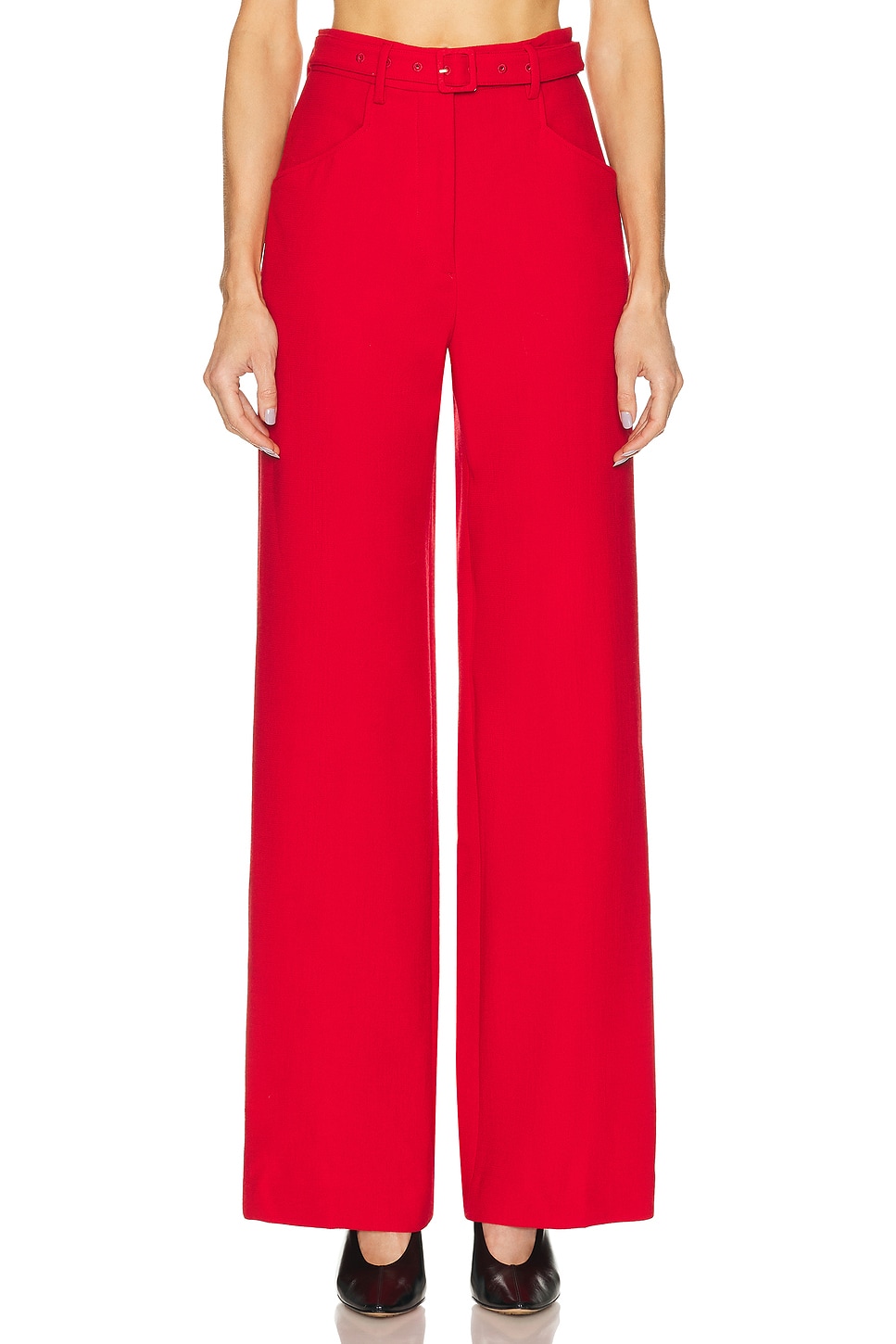 Image 1 of Gabriela Hearst Norman Pant in Scarlet Red