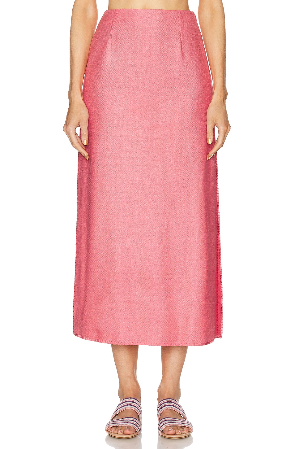 Image 1 of Gabriela Hearst Defina Skirt in Watermelon