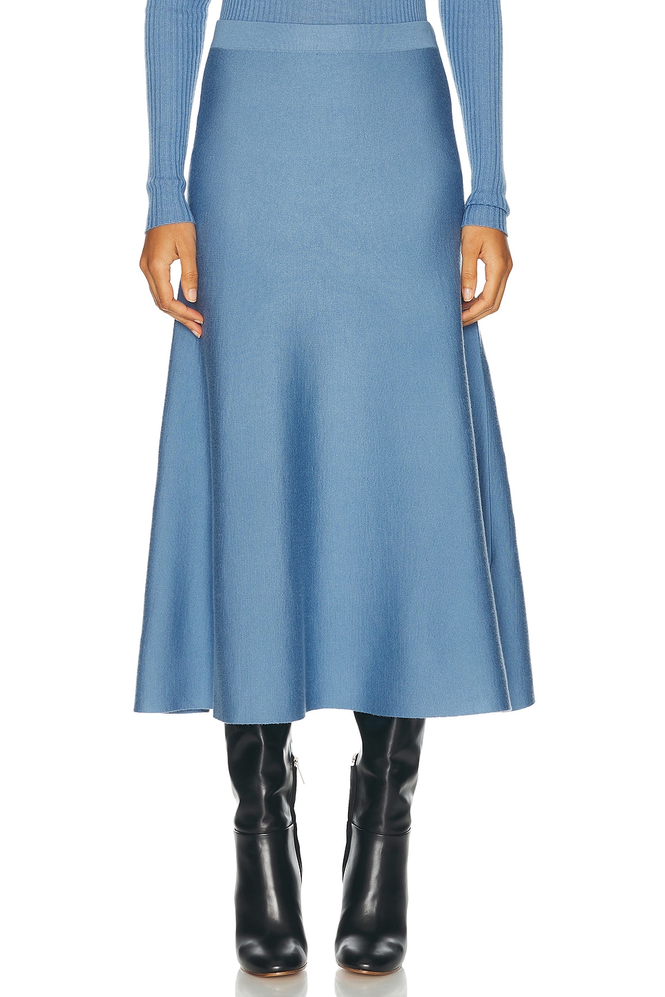 Image 1 of Gabriela Hearst Freddie Skirt in Light Blue Denim