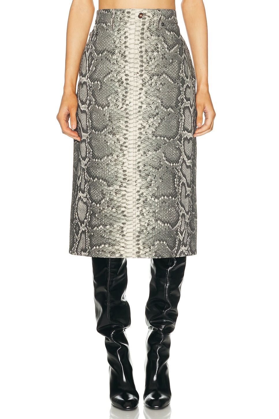 Image 1 of Gabriela Hearst Adalaide Skirt in Greyscale