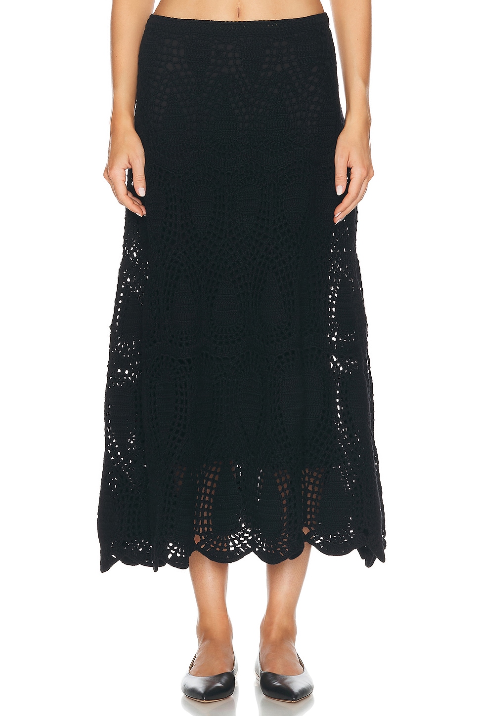 Image 1 of Gabriela Hearst Cleo Skirt in Black