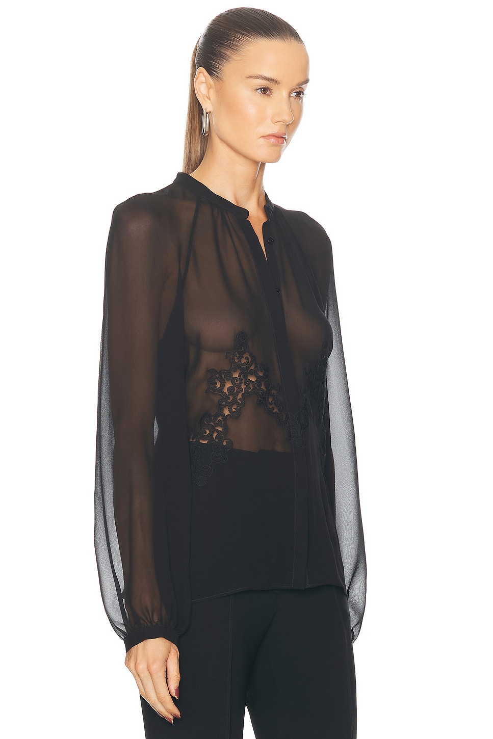 Shop Gabriela Hearst Yately Top In Black