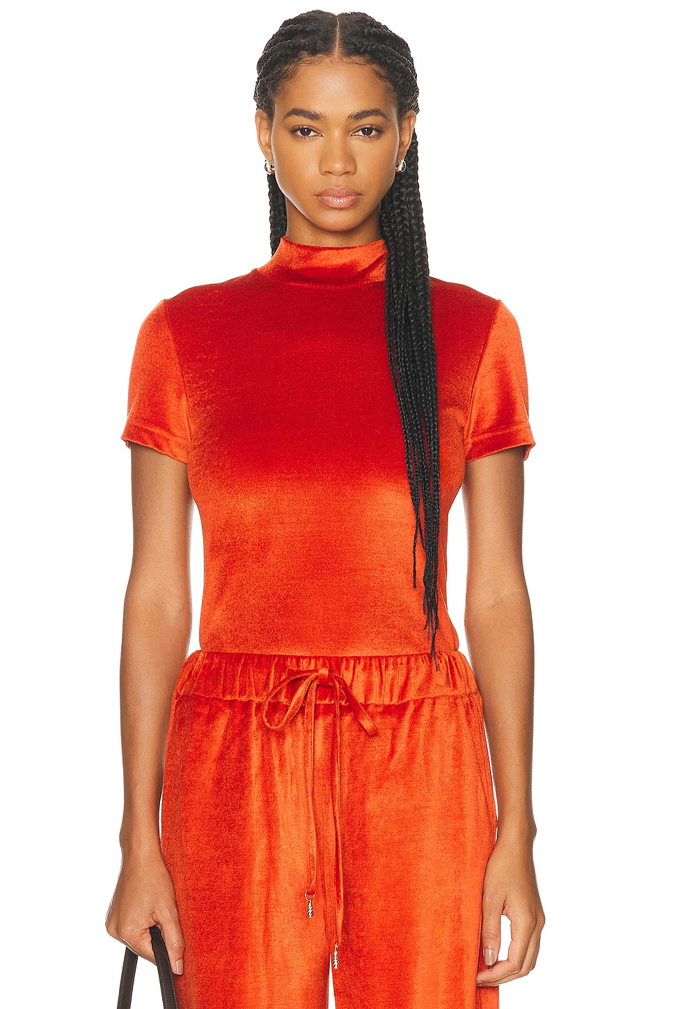 Vik Mockneck Tee in Orange